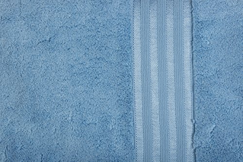 Casa Lino -Premium Quality Zero Twist, Air Soft, 6 Piece Towel Set, 2 Bath Towels, 2 Hand Towels 2 Washcloths, Machine Washable, Hotel Quality, Towel Gift Set- Dove Cotton Collection (Electric Blue)