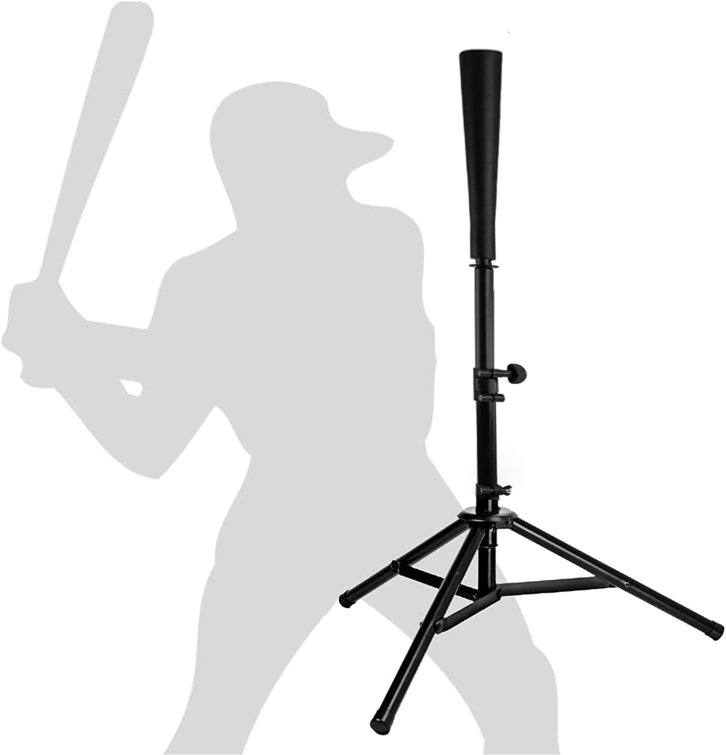 CYFIE Batting Tee for Baseball and Softball, Height Adjustable Hitting Tee (71-117cm), Baseball Practice Tee Travel Portable Batting Tee Tripod Stand Tee Training Equipment for Adults Sports Fan