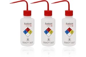 Maccx Acetone Narrow Mouth Wash Bottles, 3pcs of Vol.500ml, LDPE Material, WBA500-003