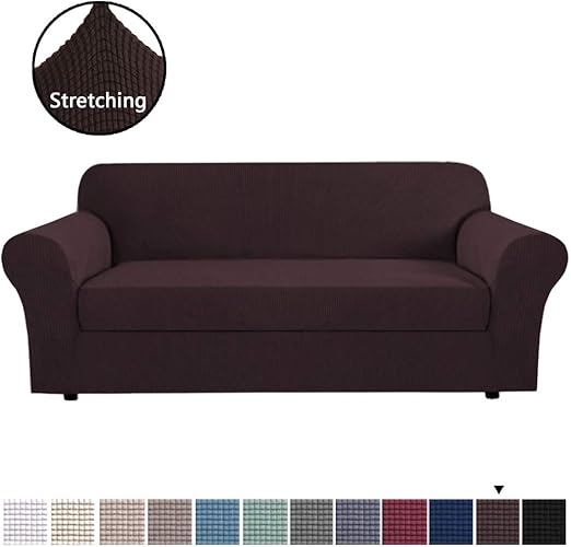 Amazon Com H Versailtex 2 Piece Couch Covers Stretch Sofa Cover