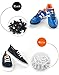 Joyshare No Tie Shoelaces for Kids and Adults, Waterproof Silicon Flat Elastic Athletic Running Shoe Laces with Multicolor for Sneaker Boots Board Shoes and Casual Shoes (Black+White, 36pcs)