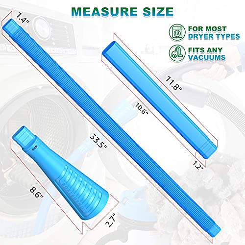 Sealegend Dryer Vent Cleaner Kit Vacuum Hose Attachment Brush Lint Remover Power Washer and Dryer Vent Vacuum Hose (V1-Blue)