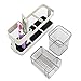 Eslite Toothbrush Toothpaste Stand Holder with 2 Cups Bathroom Storage Organizer