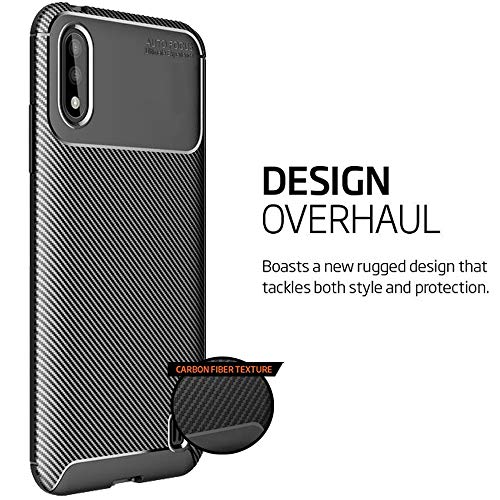 TheGiftKart Rugged Carbon Fibre Samsung Galaxy M01 Armor Back Cover Case | Shockproof & Protective | Stunning Minimalist