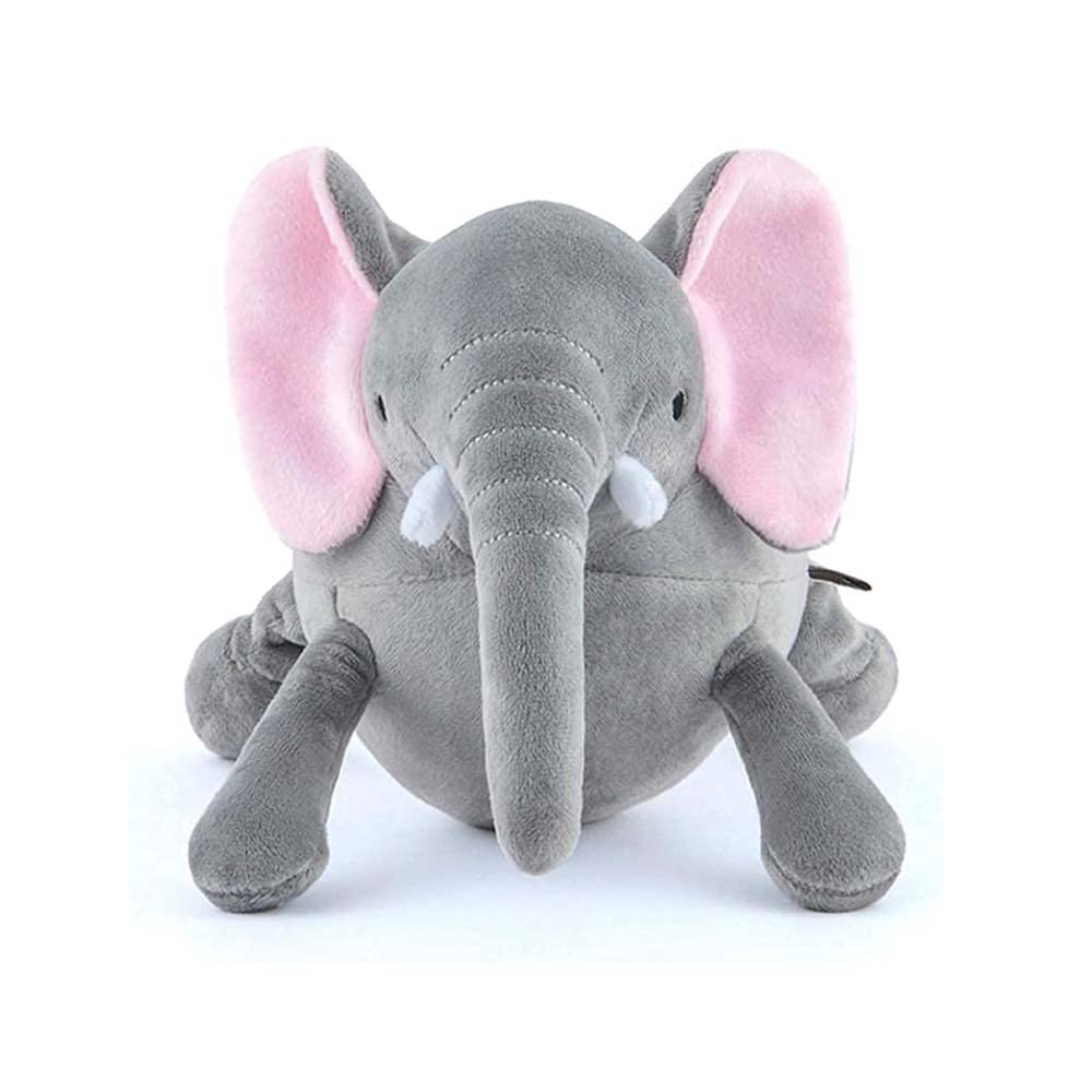 P.L.A.Y PLAY Safari Elephant Dog Toy - Durable Plush Toy for Dogs - Eco Friendly, Machine Washable, Squeaker