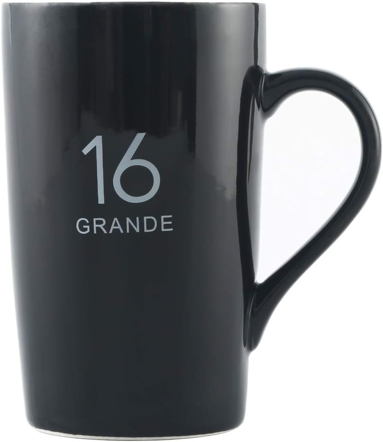 Coffee Mug,LUOLLOVE 500ml Gift Mug,Perfect Present for Home or Office Uses（Black）