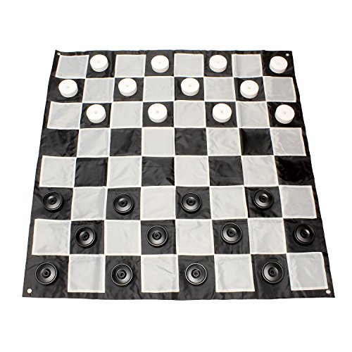 Get Out! Giant Checkers Set Outdoor Games for Family Lawn Games Large