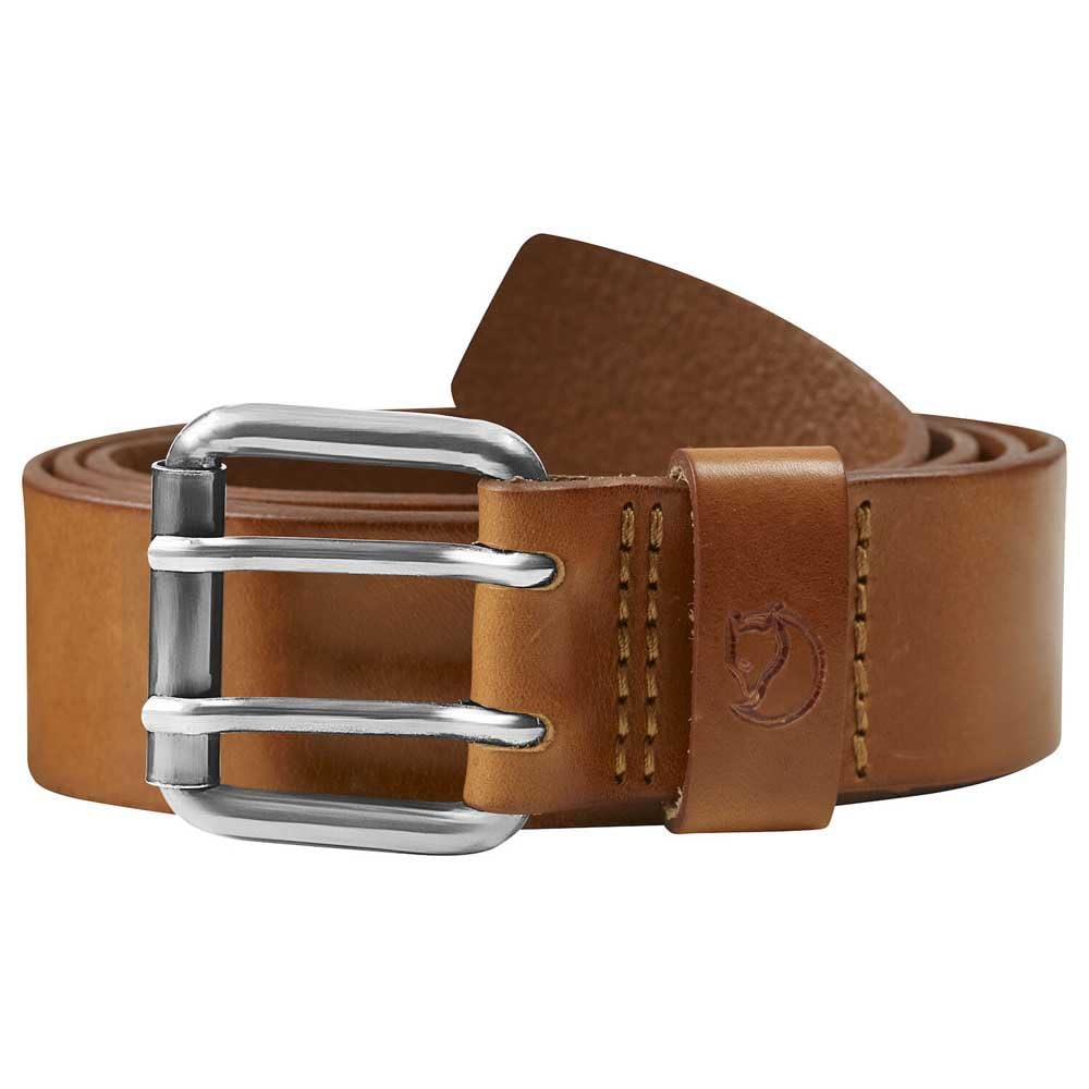 FJALLRAVEN 77356-249 Singi Two-pin Belt Belt Unisex Adult Leather Cognac Size 85cm