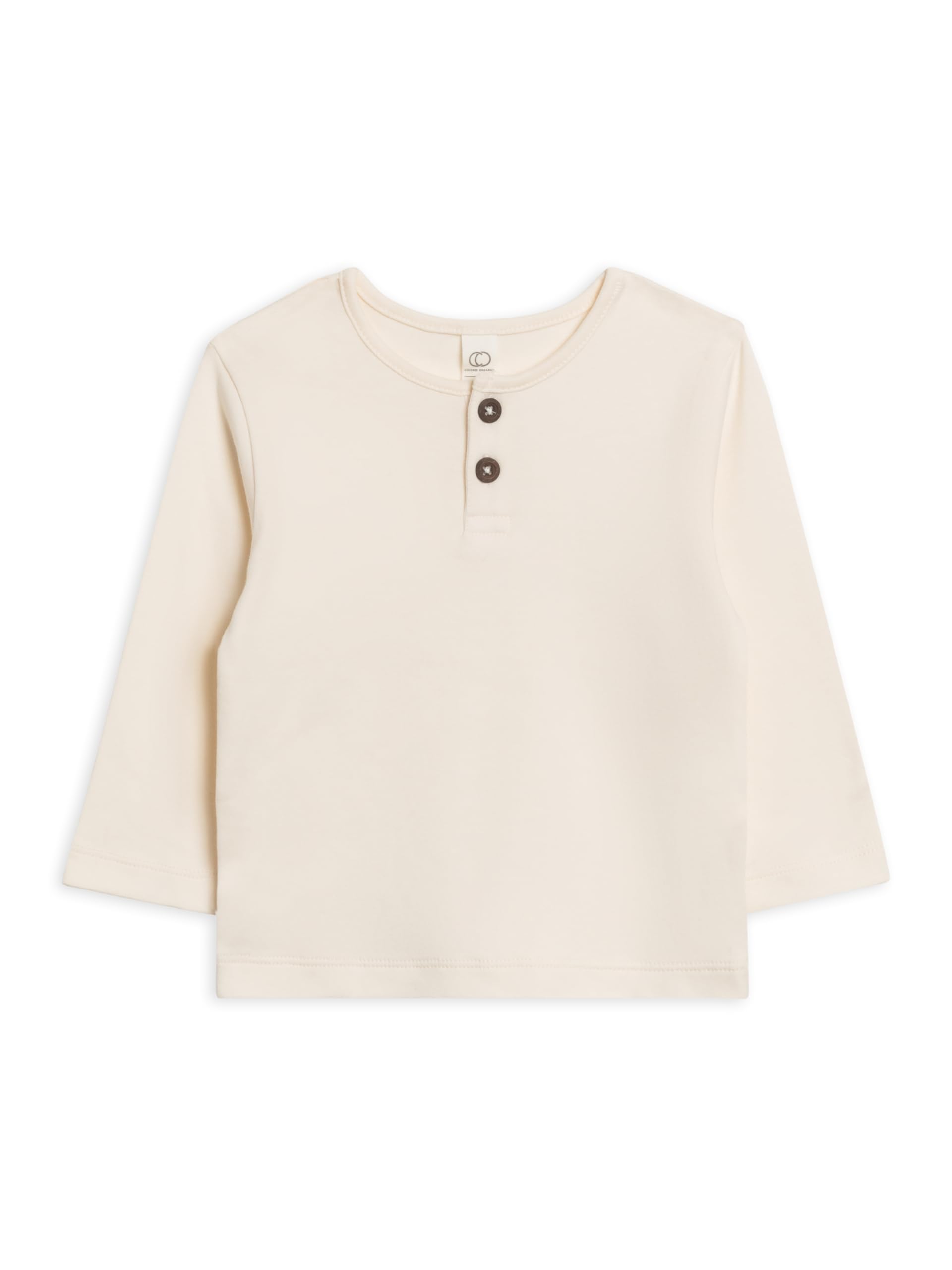 Photo 1 of Colored Organics - Organic Cotton Baby and Kids - Reef Long Sleeve Henley - Ivory Henley - 18-24M