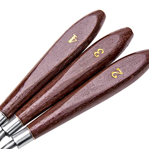 JZK 5-teiliges Ãlfarben-Messer-Set aus Edelstahl, Holzgriff – Bild 6