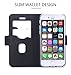 iPhone 7 Case, iPhone 7 Wallet Case, Homelove [ RFID Shielding ] [ Ultralight ] PU Leather Card Cash Slots Holder for iPhone 7 Black