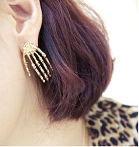 Cuhair(tm) 3(pair) Punk Retro Skeleton Ghost Hand Claws Earrings