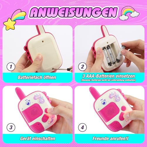 Wootoyz Unicorn Gift for Girls, Walkie Talkie Children's Easter Gifts Girls 3 4 5 6 7 8 Years Toy from 3-8 Years Girls Unicorn Game Walki Talki 3-8 Years Gift School Girls