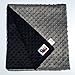 Reversible Unisex Children's Soft Baby Blanket Minky Dot (Black/Grey)