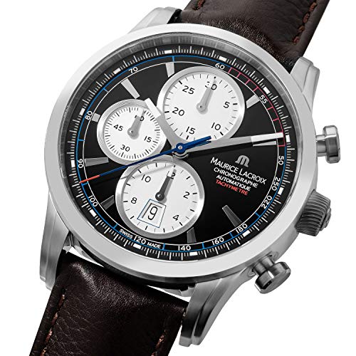 Maurice-Lacroix-Pontos-Chronographe-Automatique-Herren-Armbanduhr-Chronograph-Automatik-mit-braunem-Lederband-PT6288-SS001-330-2