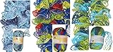 Clearance Pack of 3 Balls Metallic Dee Ruffle Scarf Yarn Mix Colors Lot (mix27)