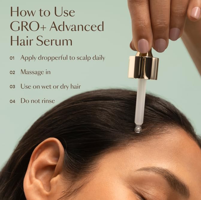 VEGAMOUR GRO+ Advanced Hair Serum | Improves Hair Density, Reduces Shedding and Promotes a Balanced Scalp | For Severe Signs of Thinning | Formulated Without Fragrance, Vegan, Cruelty-Free