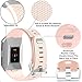 Wepro Bands Compatible with Fitbit Ionic SmartWatch, Watch Replacement Sport Strap for Women Men Kids, Small, Teal, Blush Pink, White