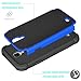 Tekcoo for Galaxy S4 Case, [Tmajor Series] [Blue/Black] Shock Absorbing Hybrid Rubber Plastic Impact Defender Rugged Slim Hard Case Cover Shell for Samsung Galaxy S4 S IV I9500 GS4 All Carriers