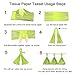 Aonor Tissue Paper Tassel Garlands for Bachelorette Graduation Birthday Decorations, Black and Gold Party Decorations 20 pcs