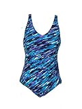 Speedo Women's Ultraback Racerback Athletic Training One Piece Swimsuit, 8 - Blue