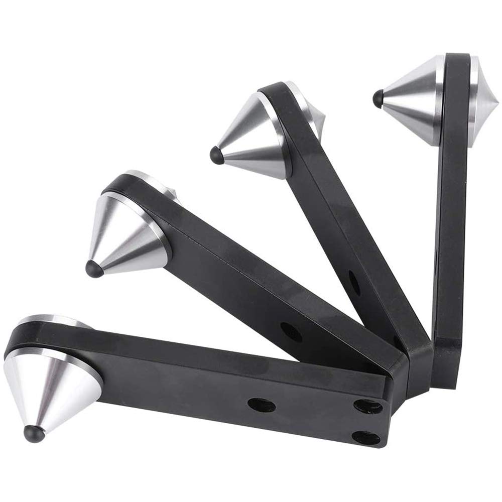 POFET 4pcs Pure Aluminium Speaker Shock Absorbing Isolation Floor Stand Feet Nail for Audio Equipment Subwoofers, Floor Boxes, Speakers, Power Amplifiers