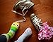 Snake & Mouse Backyard Woodland Creature Pals Mismatched Frenemy Socks for Kids Boys Girls with Nonskid No Slip Grips (Age 4-8)