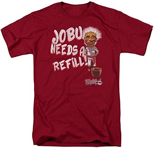 Major League Sports Comedy Movie Baseball Jobu Needs A Refill Adult T-Shirt Tee Red