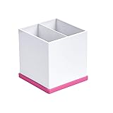 Amazon Basics Pen Organizer - Pink and White