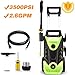 Homdox 3500 PSI Electric Pressure Washer, 1800W Power Washer, 2.6GPM High Pressure Washer, Professional Washer Cleaner Machine with 4 Interchangeable Nozzles,with Telescopic Handle