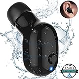 Temdan Waterproof Bluetooth Earbud, Mini Invisible Wireless Bluetooth Earphone Snug in Ear Car Headphone with Mic Showering Driving Sports Earbud (Anti-Lost) for iPhones,Tablets and More(1 Piece)