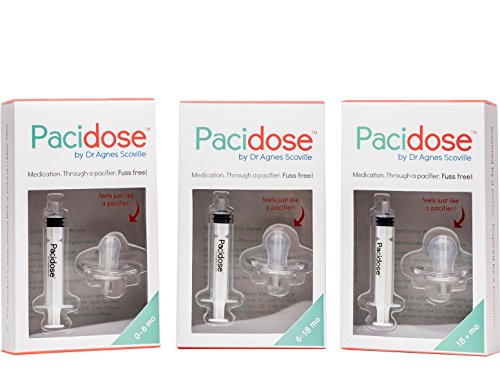 Pacidose Pacifier Liquid Medicine Dispenser with Oral Syringe | Newborn Baby | 0-6 Months
