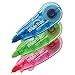 Tombow 68615 WideTrac Correction Tape, 3-Pack. Easily Covers Handwritten Notes in a Single Strip, Blue; Green; Pink