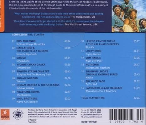 Rough Guide The Rough Guide To The Music Of South Africa Amazon Com Music