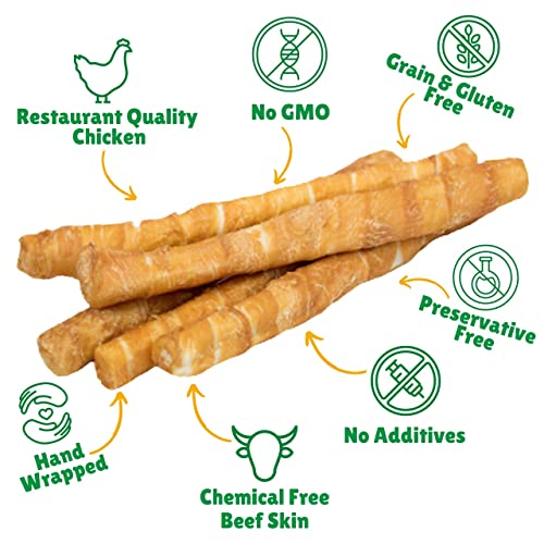 Lucky Premium Treats Chicken Wrapped Rawhide Retrievers All Natural