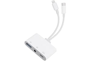 USB-C to 3.5mm Headphone Adapter, 3-in-1 Headphones and USB OTG Adapter 60W Fast Charging & Data Transfer Audio Jack Interfac