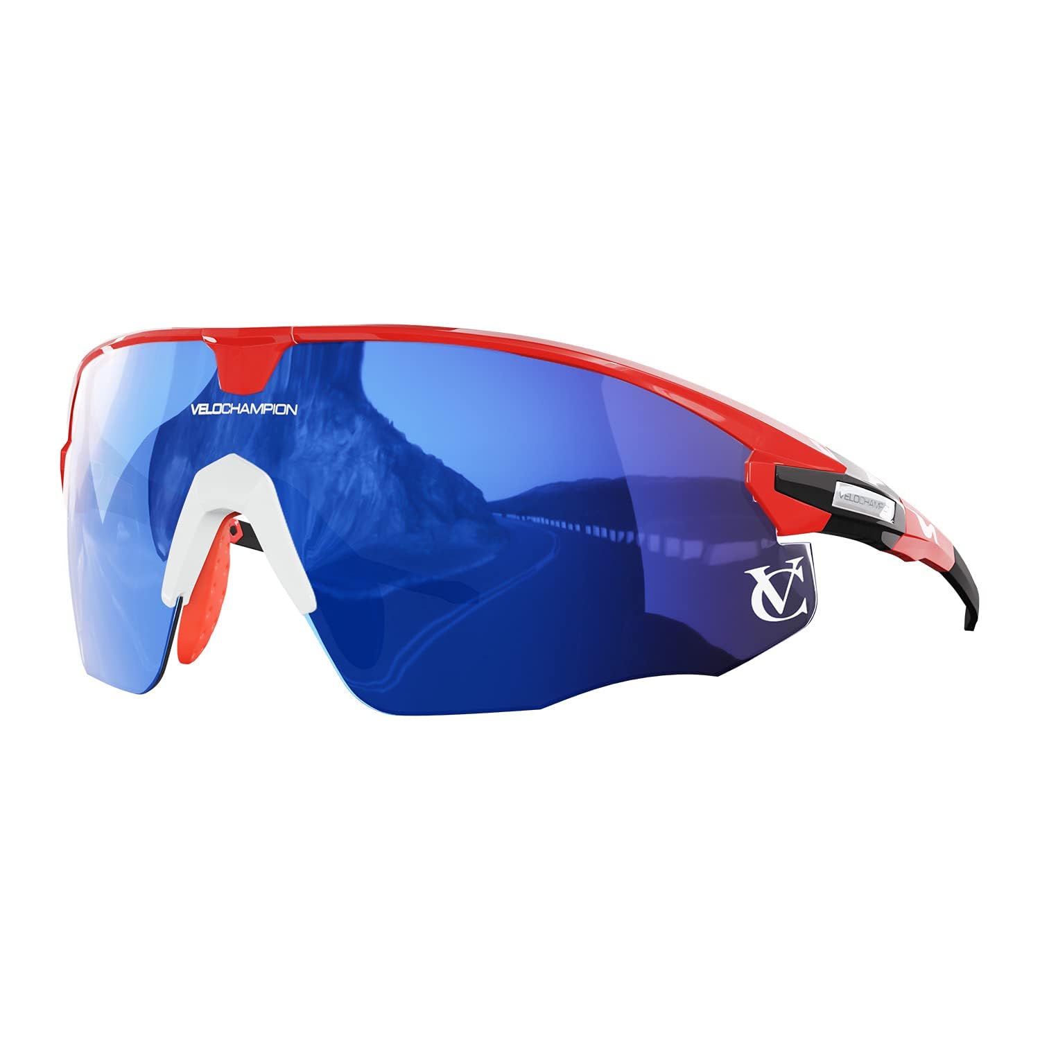 VeloChampion Cycling Sports Biking Sunglasses for Men Women Glasses with UV400 100% UV Protection Lenses
