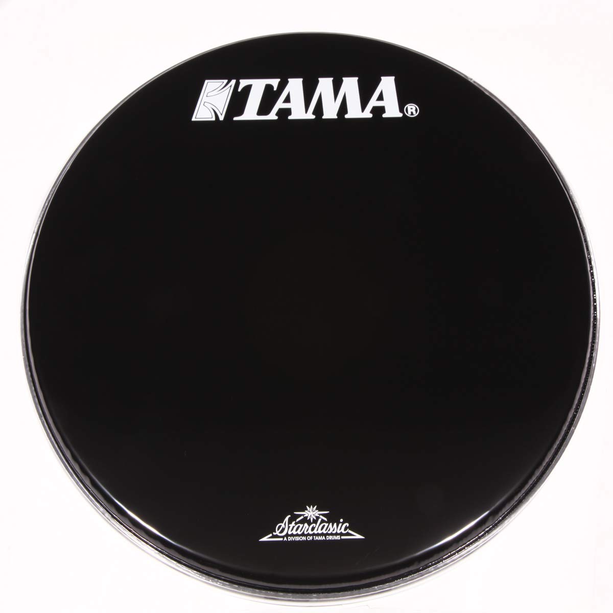 Tama BK22BMTT Bass Drum Front Head 22" - Black Resonant Kick Drum Head with Tama & Starclassic Logo for 22 Inch Bass Drums