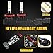 H11/H8/H9 LED Headlight Bulbs - Sampino Headlights All-in-One Conversion Kit 2Packs Low Beam/Fog Light Bulb 8000LM 5500K 12xCSP Chips Cool White