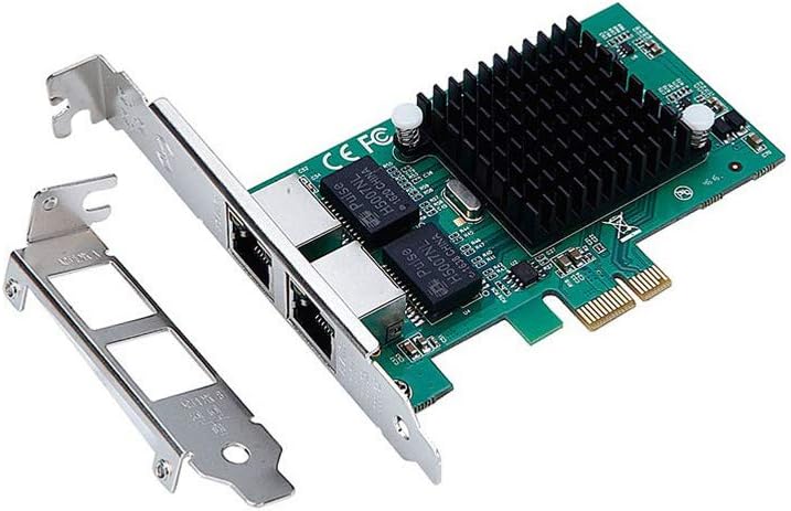 X-MEDIA Dual Port 10/100/1000Mbps Intel 82575EB Gigabit Ethernet PCI Express PCIe x1 Server Network Card/Network Adapter, Windows 10 & Linux Supported [XM-NA3821]