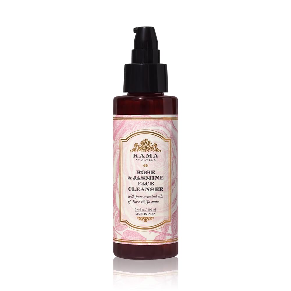 Kama Ayurveda Rose & Jasmine Face Cleanser | 100ml with Pure Essential Oils for Glowing Skin