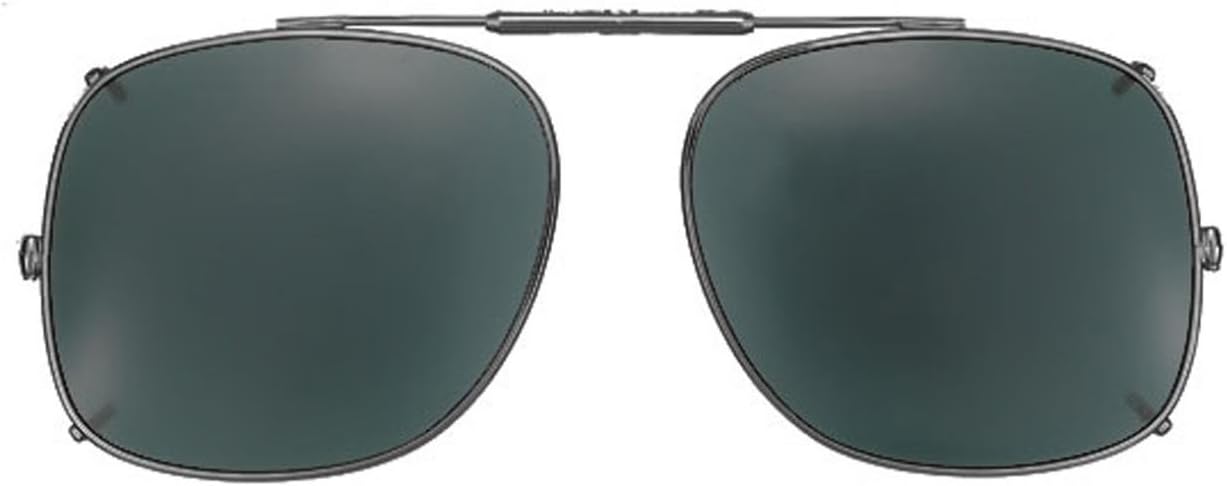Visionaries Polarized Clip on Sunglasses - Square - Bronze Frame - 53 x 45 Eye