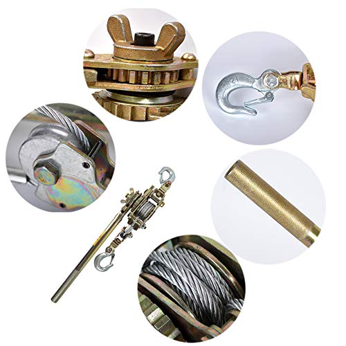 2 TON Hand Puller Come Along Cable Hoist 2 Hooks Heavy Duty COMEALONG ...