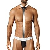 TIAOBU US Mens Borat Mankini Costume Swimsuit Thong Underwear
