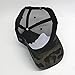Vintage Year Plain Two Tone Cotton Twill Mesh Adjustable Trucker Baseball Cap (Camo/Black Mesh)