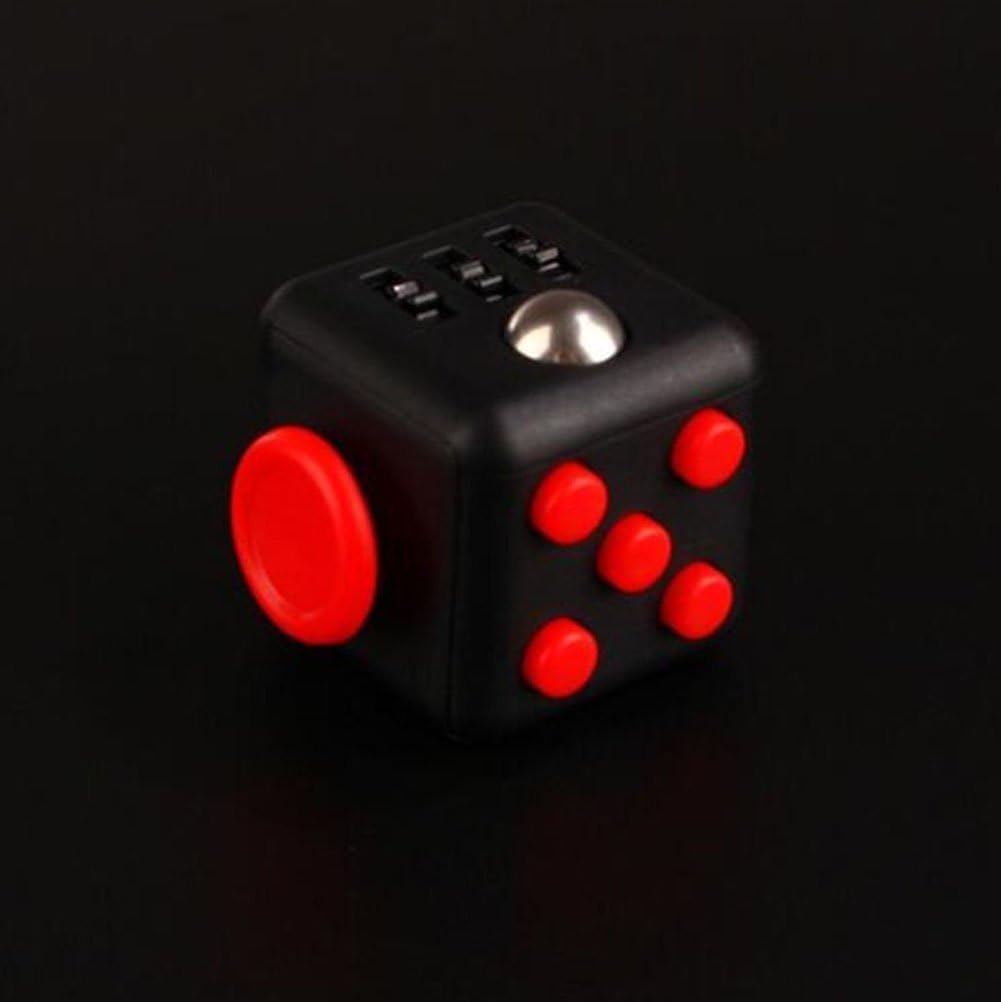 Fidgetpro De Stress Fidget Cube Red On Black Warehoused And Shipped By Amazon Uk Amazon Co Uk Toys Games