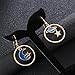 SUNSCSC Enamel Moon Star Earth Planet Drop Hook Earrings Long Pendant Dangle Jewelry for Woman