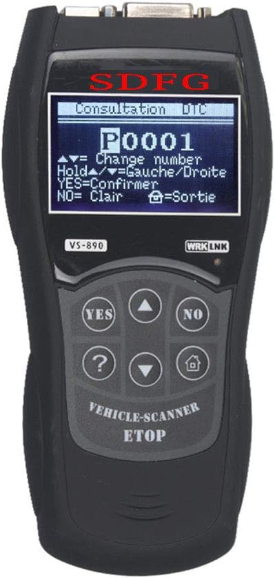 SDFG Code Reader, VS890 OBD Scanner Multilingual Car Detector Car