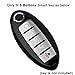 Alegender Leather Pink 5Btn Key Cover Case Fob Protector Fits for 2017 2018 2019 2020 Nissan Rogue Maxima Altima Sedan Pathfinder