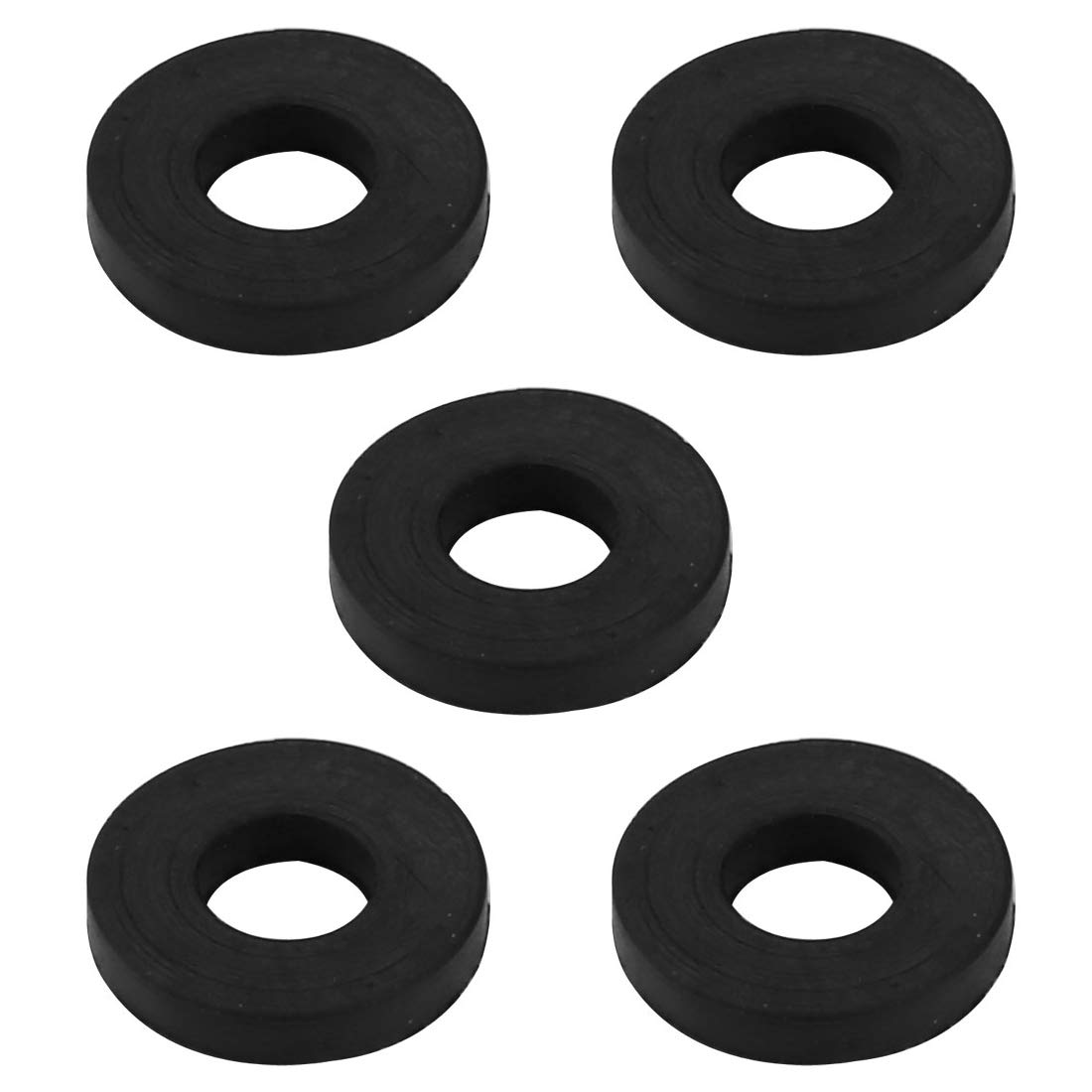 sourcingmap Nitrile Rubber Flat Washers 14mm OD 6mm ID 2.5mm Thickness for Faucet Pipe Water Hose, Pack of 5